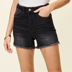 Judy Blue High Waist Tummy Control Fray Hem Shorts Medium